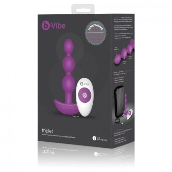 B-VIBE - TRIPLET ANAL REMOTE CONTROL BEADS PINK 6